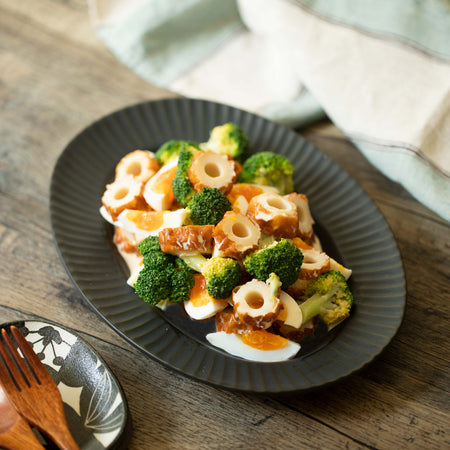 Chikuwa salad with boiled egg and Ponzu sauce