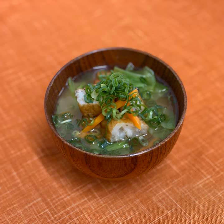 Miso soup with Shinayaka Stick